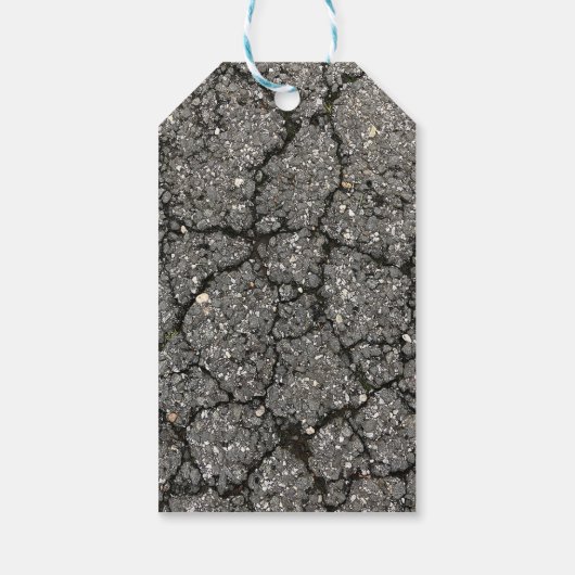 黒アスファルト通り舗装セメント ギフトタグ (裏面)