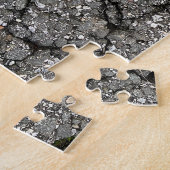 黒アスファルト通り舗装セメント ジグソーパズル (側面)