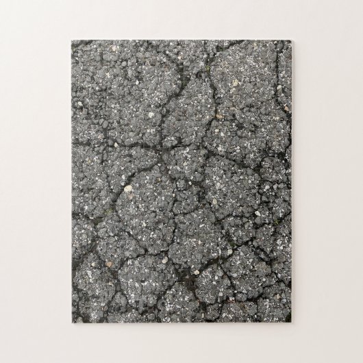 黒アスファルト通り舗装セメント ジグソーパズル (縦)