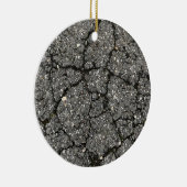 黒アスファルト通り舗装セメント セラミックオーナメント (右)