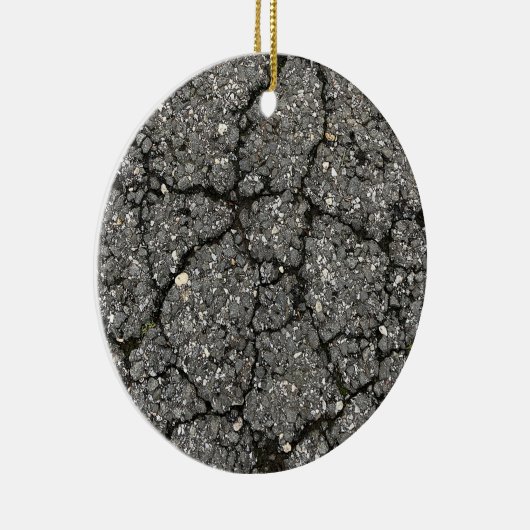 黒アスファルト通り舗装セメント セラミックオーナメント (右)