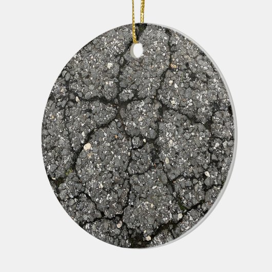 黒アスファルト通り舗装セメント セラミックオーナメント (左)