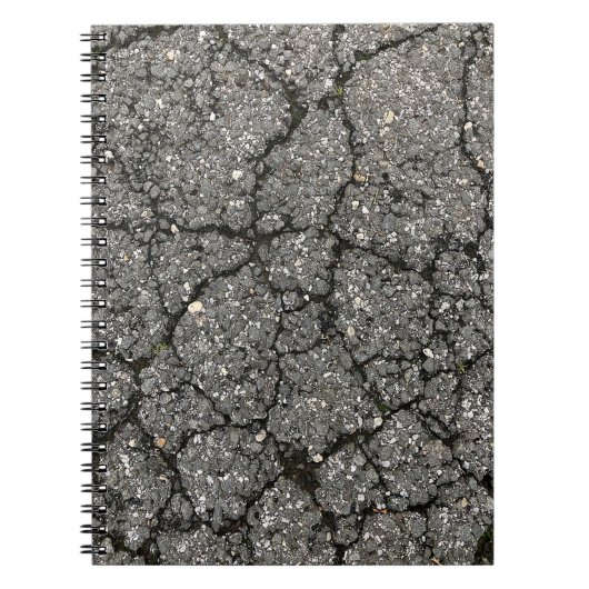 黒アスファルト通り舗装セメント ノートブック (正面)