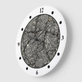 黒アスファルト通り舗装用セメント ラージ壁時計 (傾斜)