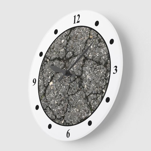 黒アスファルト通り舗装用セメント ラージ壁時計 (傾斜)
