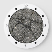 黒アスファルト通り舗装用セメント ラージ壁時計 (正面)