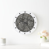 黒アスファルト通り舗装用セメント ラージ壁時計 (ホーム)