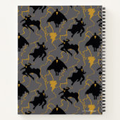 黒アダム稲妻シルエットパターン ノートブック (裏面)
