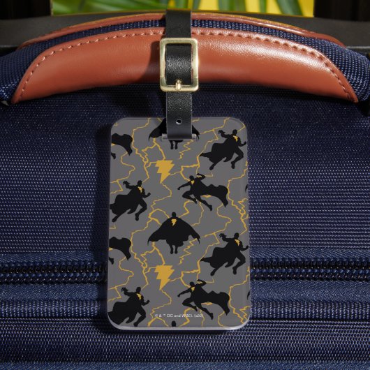 黒アダム稲妻シルエットパターン ラゲッジタグ (正面インサイチュ2)