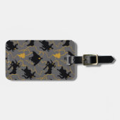 黒アダム稲妻シルエットパターン ラゲッジタグ (正面横)