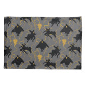 黒アダム稲妻シルエットパターン 枕カバー (裏面)