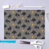 黒アダム稲妻シルエットパターン 薄葉紙 (クラフト)