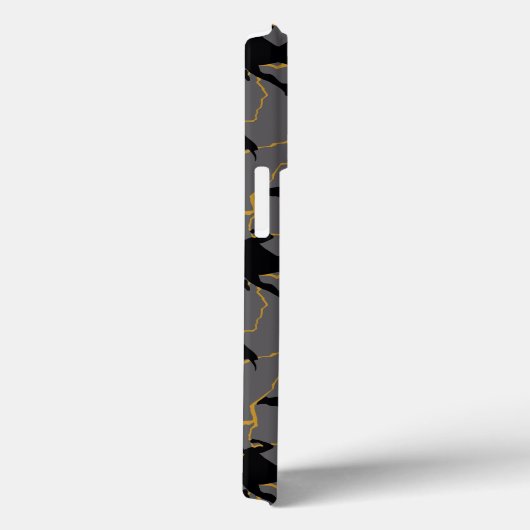 黒アダム稲妻シルエットパターン Case-Mate iPhoneケース (裏面 / 右)