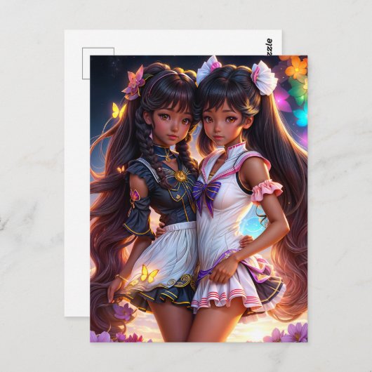 黒アニメガールズアニメコア ポストカード (正面/裏面)