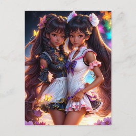 黒アニメガールズアニメコア ポストカード
