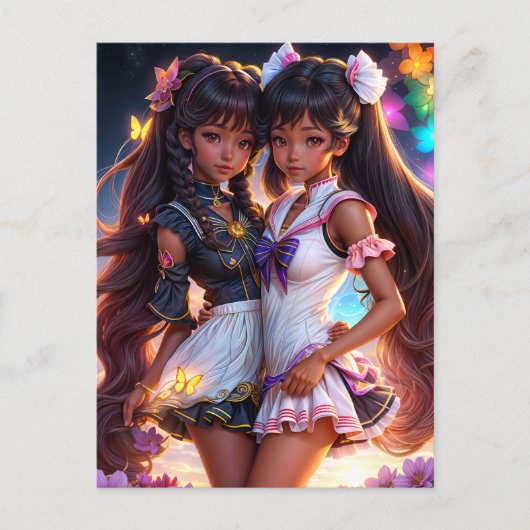 黒アニメガールズアニメコア ポストカード (正面)