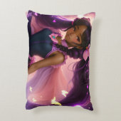 黒アニメガールピンクと紫アニメコア アクセントクッション (裏面(縦))