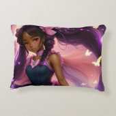 黒アニメガールピンクと紫アニメコア アクセントクッション (裏面)
