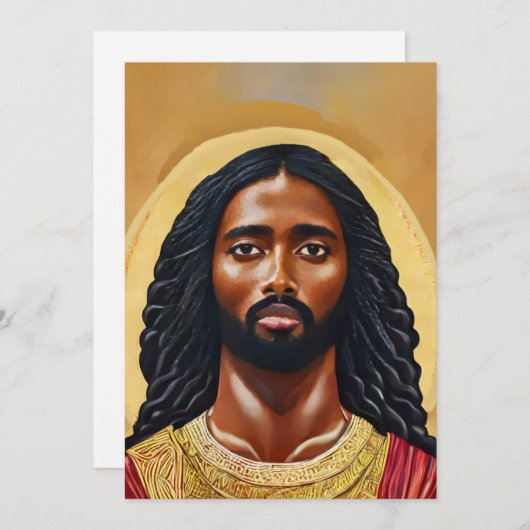 黒アフリカのイエスキリスト宗教美術 シーズンカード (正面/裏面)