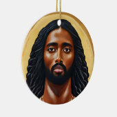 黒アフリカのイエスキリスト宗教美術 セラミックオーナメント (右)