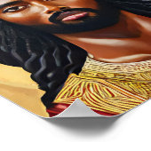 黒アフリカのイエスキリスト宗教美術 ポスター (角)