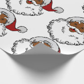 黒アフリカのサンタクロース・クリスマス ラッピングペーパー (角)