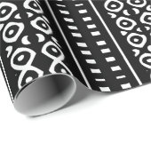 黒アフリカの模様のラッピング紙 ラッピングペーパー (ロールコーナー)