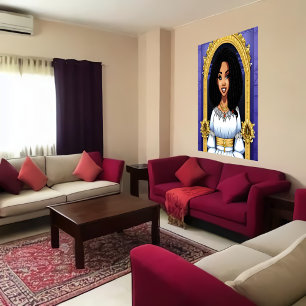 黒アフリカプリンセス   AIアートポスター ポスター