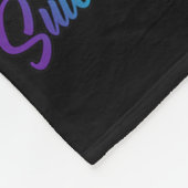 黒アフリカ人女性アフロティール（緑がかった色）と紫の自殺P フリースブランケット (角)