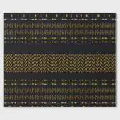 黒アフリカ模様ミックスラッピング紙 ラッピングペーパー (フラット)