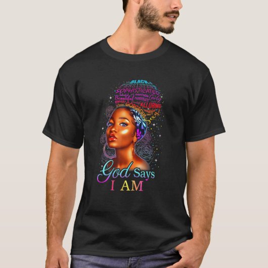 黒アフリカ系アメリカ人の黒檀賛美女王エンパート Tシャツ (正面)