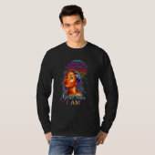 黒アフリカ系アメリカ人の黒檀賛美女王エンパート Tシャツ (正面フル)