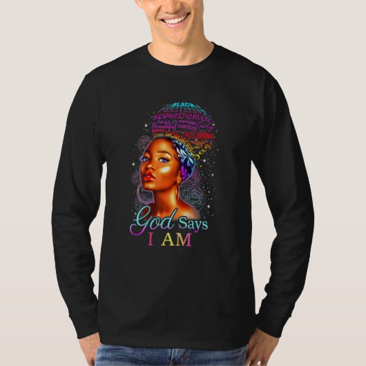黒アフリカ系アメリカ人の黒檀賛美女王エンパート Tシャツ (正面)
