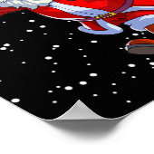 黒アフリカ系アメリカ人サンタクロース ポスター (角)