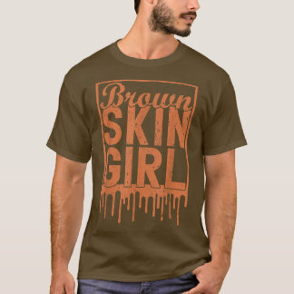 黒アフリカ系アメリカ人女性ブラウンスキンガールジュネット Tシャツ