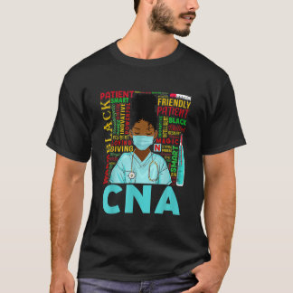 黒アフリカ系アメリカ人女性CNAナース黒ヒスト Tシャツ