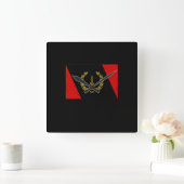 黒アメリカ伝統国旗1967年アフリカ系アメリカ人 スクエア壁時計 (ホーム)