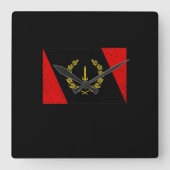 黒アメリカ伝統国旗1967年アフリカ系アメリカ人 スクエア壁時計 (正面)