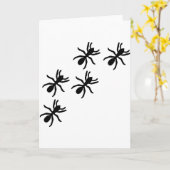 黒アリの跡 カード (黄色い花)