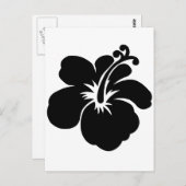 黒アロハの花 ポストカード (正面/裏面)