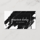 黒アート線ス絵を描トクリプト抽象芸術 名刺 (正面)