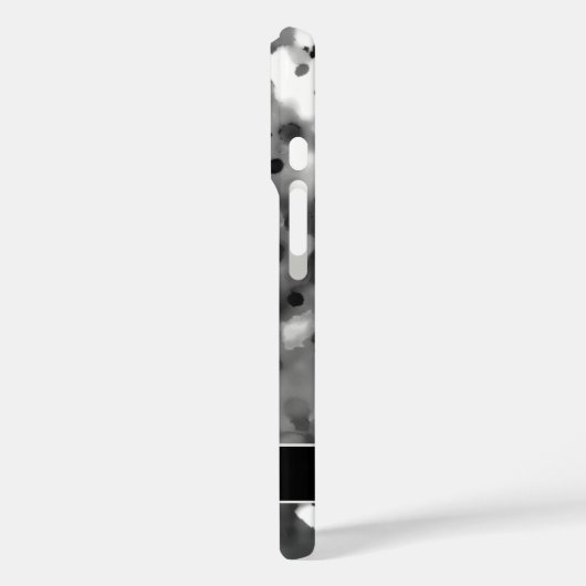 黒アート色の絵を描(ばちゃばちゃ)跳ねる(名前あり) Case-Mate iPhoneケース (裏面 / 左)