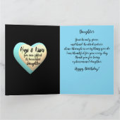 黒ア縁どフリカの娘誕生日 カード (内部)