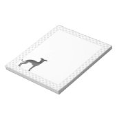 黒イタリアングレイハウンドかわいい肉足の漫画の犬 ノートパッド (回転)