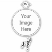 黒インクの濃いシルエットラム シール (正面)