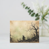 黒インクの魔女ヴィンテージはがき ポストカード (スタンド正面)