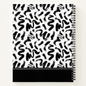 黒インクブ絵を描ラシック |名前の追加 ノートブック (裏面)