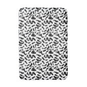 黒インクブ絵を描ラシ線パターン バスマット (正面縦)