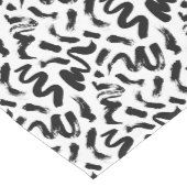 黒インクブ絵を描ラシ線パターン ミディアムテーブルランナー (コーナー)