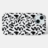 黒インクブ絵を描ラシ線パターン Case-Mate iPhoneケース (裏面 (横))